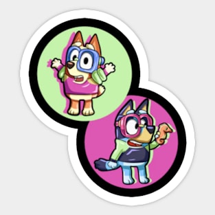 happy bluey Sticker